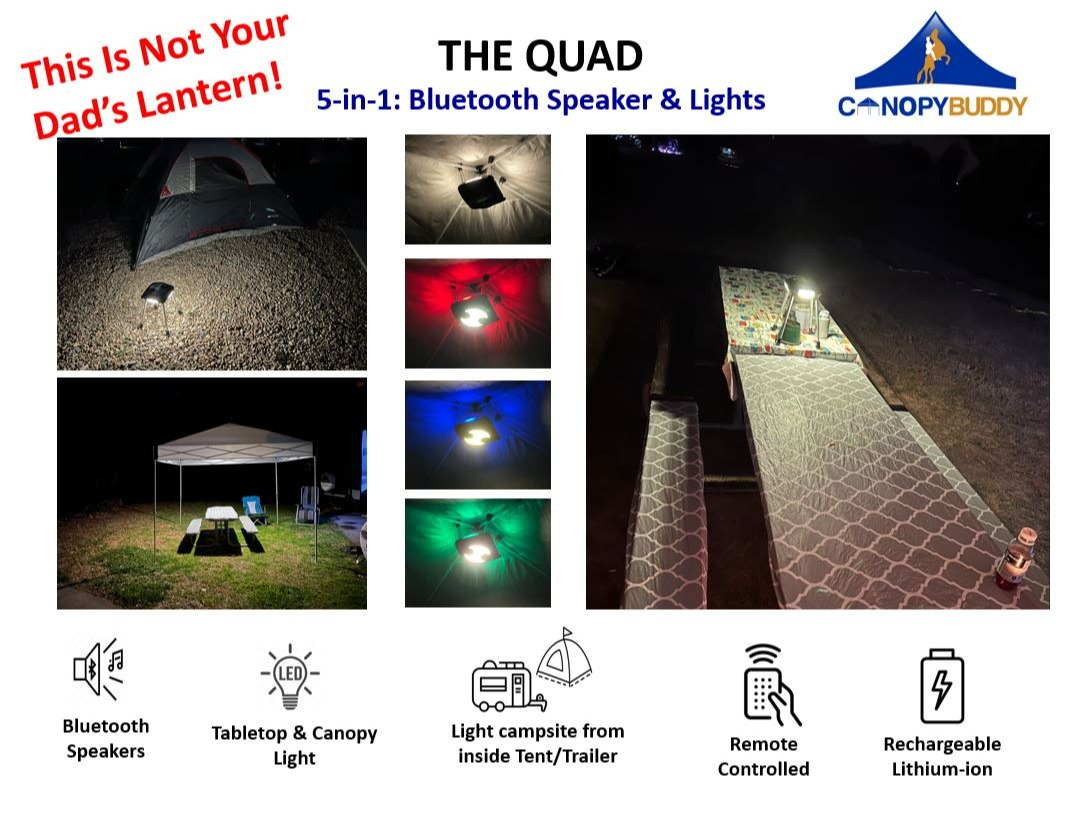 The Quad: 5-in-1 Light and Speakers 250